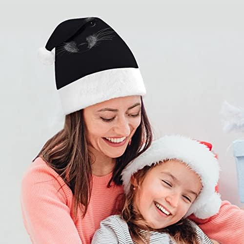 דביבון על שחור חג המולד כובע אישית סנטה כובע מצחיק חג המולד קישוטים