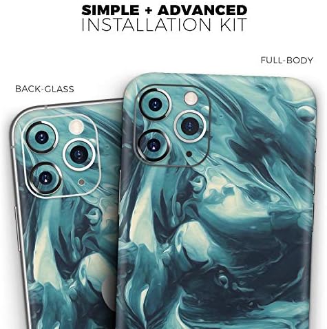 עיצוב Skinz נוזל נוזל מופשט רמיקס v37 - Designskinz מגן דבק ויניל עטיפת עור עטיפה תואם ל- Apple iPhone XR