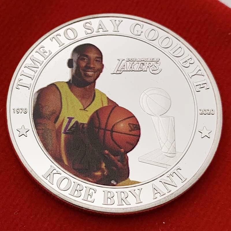 אוסף מטבעות זיכרון מצופה כוכב הכדורסל האמריקני קובי אוסף מטבע זיכרון מצופה כסף מדליית פרישה קובי שחורה