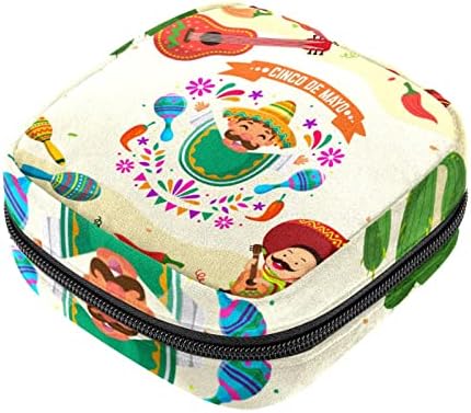 מפית סניטרית אחסון תיק, תקופת תיק, כרית סניטרית פאוץ, קטן איפור תיק, ויוה מקסיקו עשוי פסטיבל