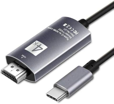 כבל Boxwave תואם ל- StrendeVzone X39 Pro - SmartDisplay כבל - USB Type -C ל- HDMI, USB C/HDMI כבל עבור SDICEVZONE X39 PRO - Jet Black