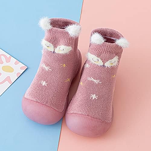 בנות תינוקות בנות בעלי חיים מצוירים גרביים נעליים פעוטות צמר גרביים רצפה ללא החלקה נעלי נעלי רשת תינוקות