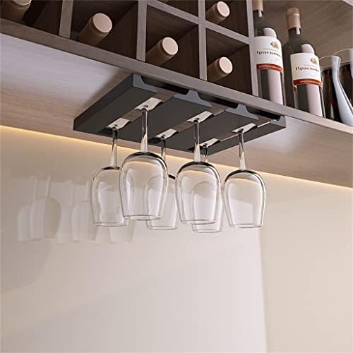 מתלה זכוכית יין HGGDKDG מתחת לאחסון כלי גזע אחסון קולב מתכת מארגן מתכת בר מטבח