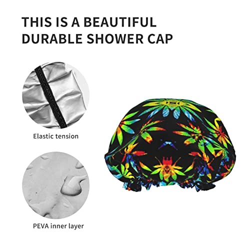 נשים לשימוש חוזר למתיחה שולי שיער כובע עניבה על עלה סיר עשבים שוטים כפול מכסה אמבטיה של מכסה אמבטיה למקלחת אטום