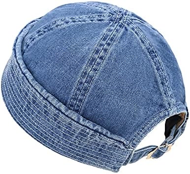בציר ג ' ינס כפת כובע דוקר כובע לגברים נשים, אופנה פנאי רקמת חסר שולים כובע נמל כובעי מתכוונן