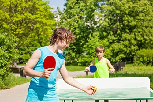 Play22 סט פינג פונג סט משוט - 4 משוטים טניס שולחן וכדורי פינג פונג ומארז מתנה נייד - מתנה הטובה ביותר לבנים ולבנות, מבוגרים - נהדר למשחק פנים או חיצוני - מהירות, שליטה וסחרור