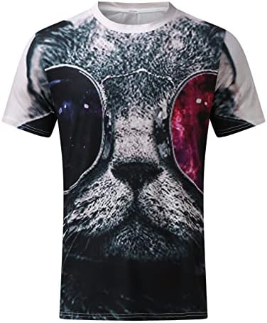 HDDK Mens Mens Cable Cat חולצות מודפסות