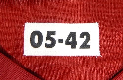 2005 סן פרנסיסקו 49ers 5 משחק הונפק אדום ג'רזי 42 DP37152 - משחק NFL לא חתום בשימוש בגופיות