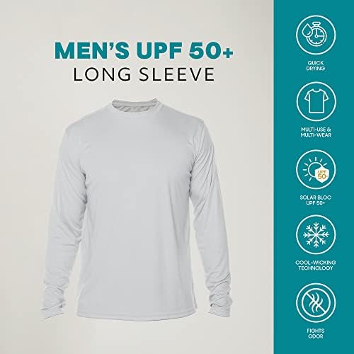 אדים לבוש אדים קו ארט סולארי חיצוני UPF 50+ חולצת טריקו שרוול ארוך, הגנת שמש UV לדיג, ריצה, טיולים