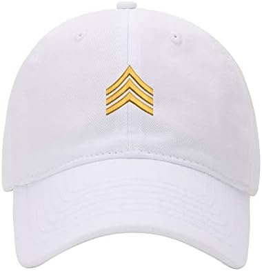 8502 כובע בייסבול גברים צבא דרגה תיקון סמל רקום שטף כותנה אבא כובע בייסבול כובעים