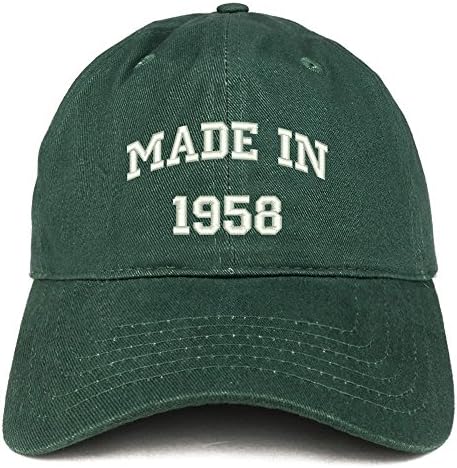 טרנדי הלבשה חנות תוצרת 1958 טקסט רקום 65 יום הולדת מוברש כותנה כובע