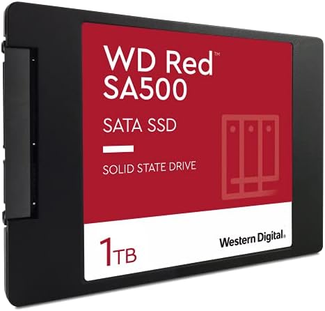 Western Digital 1TB WD אדום SA500 NAS 3D NAND SSD - SATA III 6 GB/S, 2.5 /7 ממ, עד 560 MB/S & 500GB WD אדום SA500 NAS 3D NAND SSD - SATA III 6 GB/S, 2.5 /7 ממ, עד 560 מגה בייט/שניות