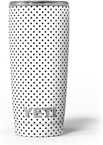 עיצוב Skinz נקודות המיקרו -פולקה השחורות של הצפחה - ערכת עטיפת ויניל מדבקות עור תואמת לכוסות הכוס של Cooler Cooler יותר של Yeti Rambler