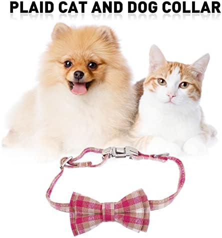 1 PC צווארון PET מחמד מתכוונן צווארון כלבים חתלתול פרפר דפוס משובץ עניבת מחמד לחיית מחמד לקישוטים לבית/קיר/חדר