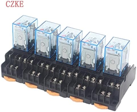 AXTI MY4NJ COIL AC12V AC24V DC12V DC24V AC110V AC220V HH54P 5A 220V ממסר מטרה כללי אלקטרומגנטי מיניאטורי עם בסיס 1PCS