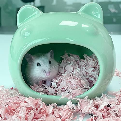 Amazefun Small Pet Hideout קרמיקה מקסימה בית מיטה נעימה לגרבילים אוגרים עכברים מיני בעלי חיים