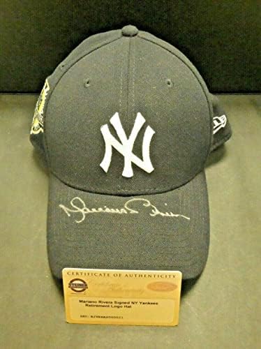 מריאנו ריברה חתמה על כובע הפרישה של ניו יורק ינקי עם שטיינר COA - כובעי חתימה
