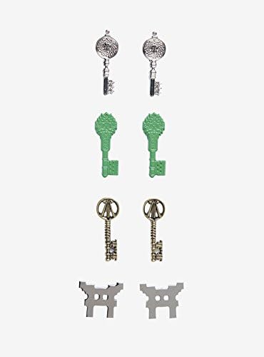 מוכן נגן אחד שלושה מפתחות שער עגיל סט 4 זוגות הודעה הכנסה סגנון מורשה