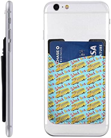 חבילת כרטיסי טלפון ניידים של אוטובוס צהוב בצבעי מים מקל על חבילת כרטיס טלפון סלולרי ארנק לטלפון ולכל הטלפונים החכמים