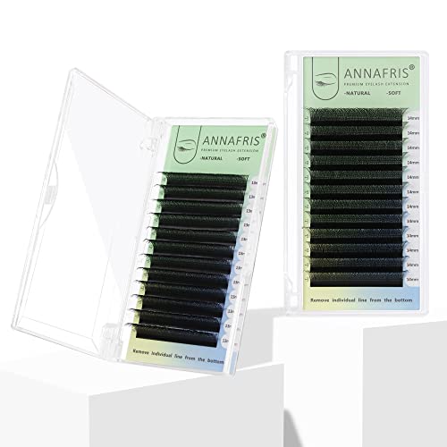 Annafris 3D Prevade Fan Wake צורת תלתן תלתן ריסים 0.07 D CULL 11 ממ נפח עצמי FANNING W LASHES ציוד איפור תוסף שימוש מקצועי