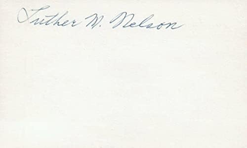 לותר נלסון 1919 NY Yankees חתמה על כרטיס אינדקס 3x5 עם חתימות JSA COA - MLB חתימות