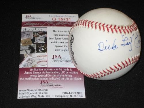 דיק ליף אריקסון חתם על חתימה חתימה רולינגס אותנטית על בייסבול JSA נדיר! - כדורי בייסד חתימה