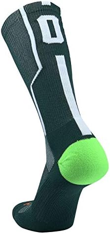TCK Player ID מספר ג'רזי גרביים גרביים רווקים לבנים ירוקים כהים