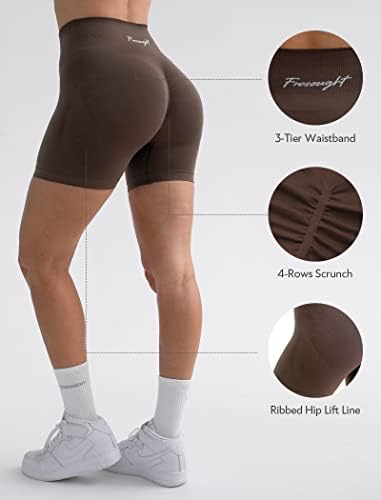 מכנסי אימון של פרסה -מחוזות נשים מותניים גבוהות בקרת בטן חלקה של סקרנץ 'הרמת חדר כושר כושר מכנסי יוגה קצרים