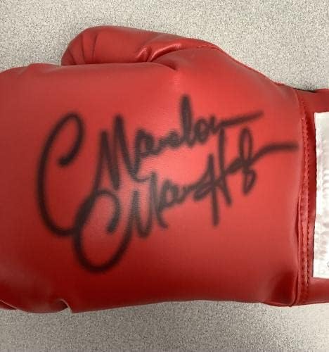 מרווין האגלר הנפלא חתם על כפפת אגרוף אלוף העולם האחרון חתימה של הוף ג ' יי. אס. איי - כפפות אגרוף חתומות