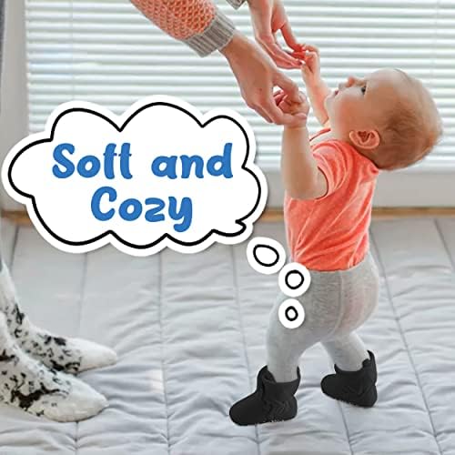 נעלי תינוק צמר פרו גולים-נעלי בית לתינוק נעימות, קלות ללבישה, נעלי יילוד רכות ללא החלקה ונעלי תינוק מתכווננות לבנים ולבנות