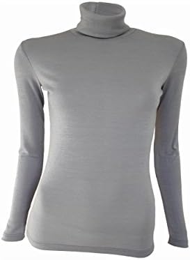 Utenos Merino Wool Ultra Woman Soft Woman Longsleeve חולצת צוואר גבוהה שכבת בסיס מיוצרת באיחוד אירופה