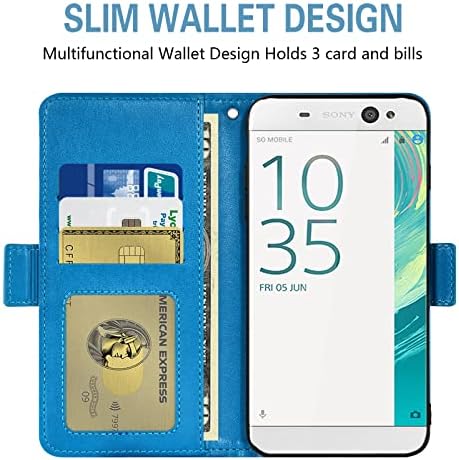 מגן מסך זכוכית מחוסמת להעיף ארנק רצועת יד כרטיס אשראי מחזיק מעמד טלפון סלולרי כיסוי עבור ניסיון ג6 ו3213 ו3216 נשים גברים כחול