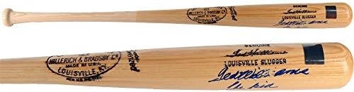טד וויליאמס בוסטון רד סוקס וינטג 'חתימה על חתימת לואיוויל עטלף - הילד - יהלום ירוק - פגום - עטלפי MLB עם חתימה