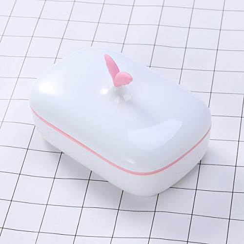 קופסת סבון כפולת שכבה כפולת סבון עם מחזיק סבון מכסה עם מיכל מארז סבון לכיורי אמבטיה ומטבח