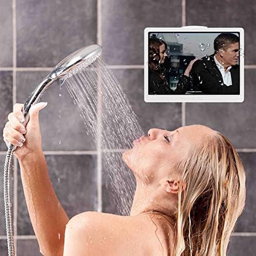 מחזיק טבליות מקלחת Kweiugfi - מחזיק אייפד מקלחת 180 מעלות, עריסת מסך מגע אטום מים 11 אינץ