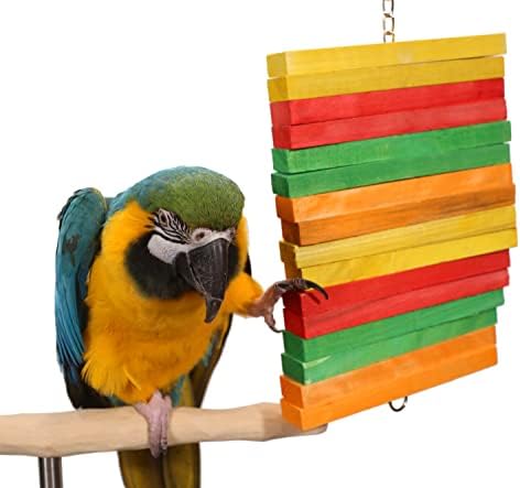 קשת טרופית - צעצוע תוכים גדול הכולל חתיכות עץ צבעוניות