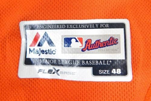 2013-19 יוסטון אסטרוס 53 משחק נעשה שימוש בכתום ג'רזי לוחית הוסרה 48 DP25521 - משחק גופיות MLB משומשות