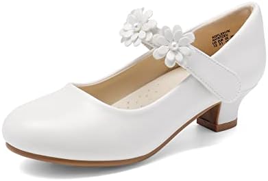 חלום זוגות בנות מרי ג ' יין שמלת נעלי משאבות עקבים נמוכים פרח מסיבת חתונה נסיכה