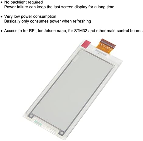 Vbestlife 3 אינץ 'מודול נייר E, 400 × 168 רזולוציה אדומה צהוב שחור לבן 4 צבע מתקשר באמצעות ממשק SPI מודול תצוגת דיו, ללא תאורה אחורית, עבור פטל pi
