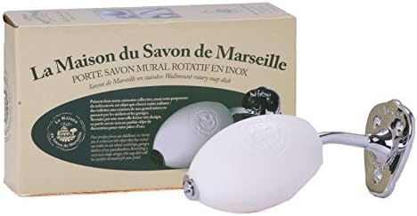 MAISON DU SAVON - מחזיק סבון נוסטלגי, נירוסטה עם חלב חמור סבון