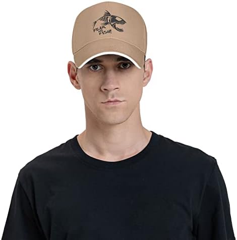 פחד לא דגים נוער מראש מעוקל כובע מתכוונן שמש כובעי בייסבול אפור נהג משאית כובעים