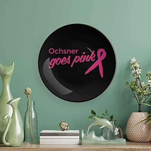 Ochsner Goes PinkComptom Photo עצם סין אישיות צלחת דקורטיבית אישיות קרמיקה מצלמת צלחת לנשים מתנות עם מעמד תצוגה