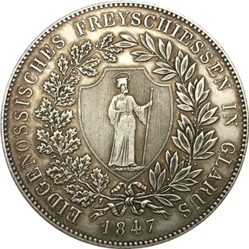 1847 מטבעות שוויצרים נחושת מכסף מצופה מטבעות מטבעות מטבעות מלאכה
