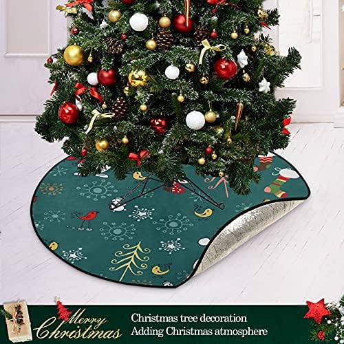 איש שלג לחג המולד 02 מחצלת עץ אטום עץ עץ עץ מגש מגש שטיח מתחת לאביזר עץ חג המולד להגנת רצפה אספקת בית לחג 28 אינץ '