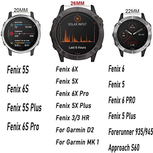 צמיד כף יד 22 ממ 26 ממ עבור Garmin Forerunner 945 935 fenix 5 Plus 6 6x Silicone Band Smart Watch for Garmin Endurolo Correa