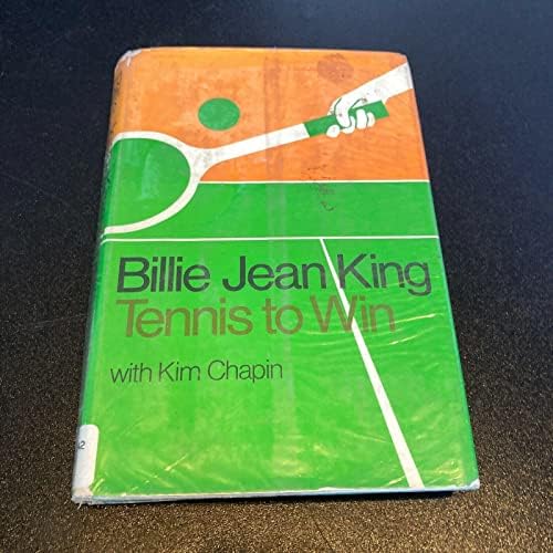 טניס בילי ג'ין קינג לזכות בספר חתום עם חתימה - מגזיני טניס עם חתימה