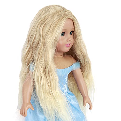 פאות בובות AIDOLLA עבור 18 '' בובות נער אמריקאיות, בנות מתנות חום עמידות בפני פאות החלפת שיער קצרות עבור 18 '' בובות