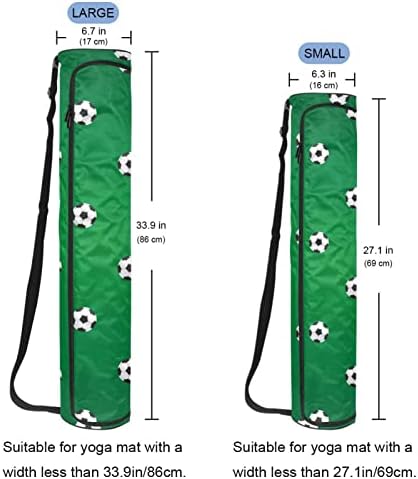 כדורגל כדורגל כדורי דפוס ירוק יוגה מחצלת תיק עם רצועת כתף יוגה מחצלת תיק חדר כושר תיק חוף תיק