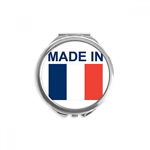 תוצרת צרפת המדינה אהבת יד קומפקטי מראה עגול נייד כיס זכוכית