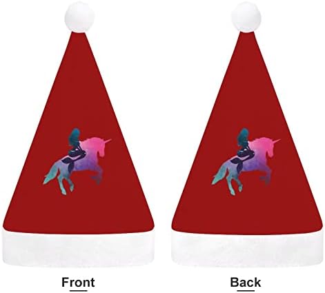 גלקסי בת ים רכיבה חד קרן חג המולד כובע רך קטיפה סנטה כובע מצחיק כפה עבור חג המולד לשנה חדשה חגיגי מפלגה